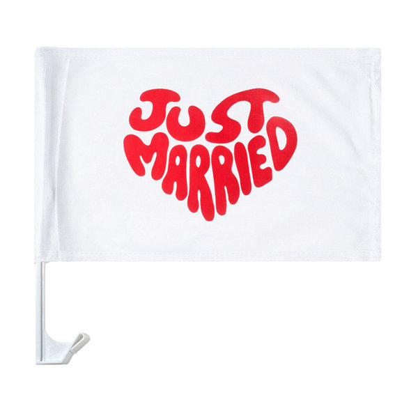 Autofahne Just Married Top