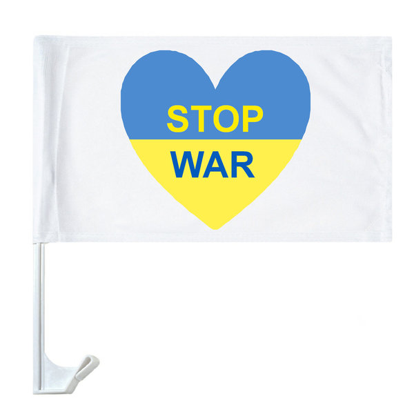 Autofahne Ukraine Stop War